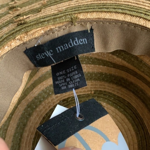 Steve Madden Floppy Straw paper Beach Hat one size - Picture 8 of 11